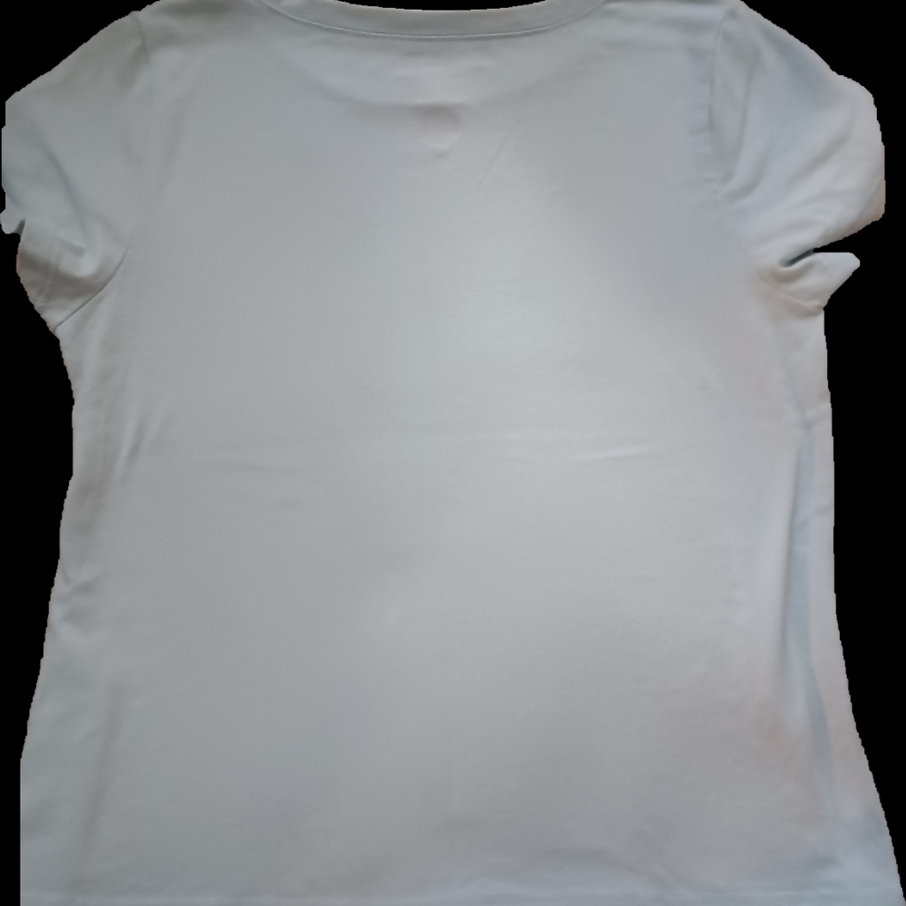 LIGHT AQUA GIRLS TSHIRT SIZE 8 WITH HORSES!! - Picture 3 of 4